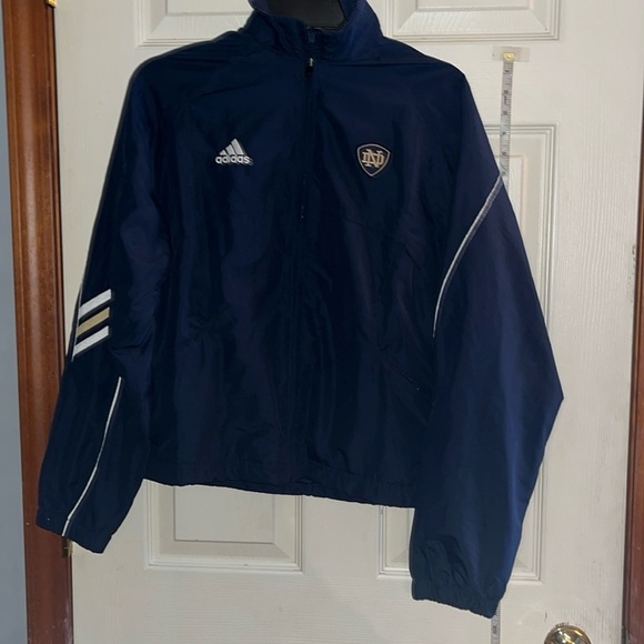 Adidas-M-University of Notre Dame-full zip, lined,embroidered,windbreaker/jacket - Picture 1 of 15